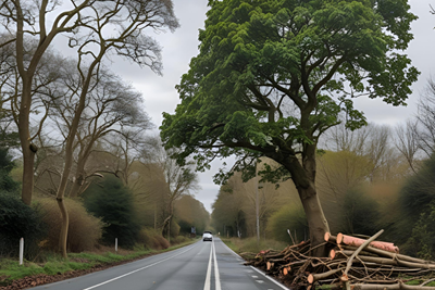 Property Owners are reminded to maintain your trees and landscaping along roadways!